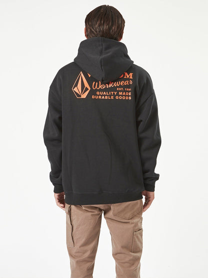 Men's Volcom Workwear Pullover Hoodie Black - Volcom