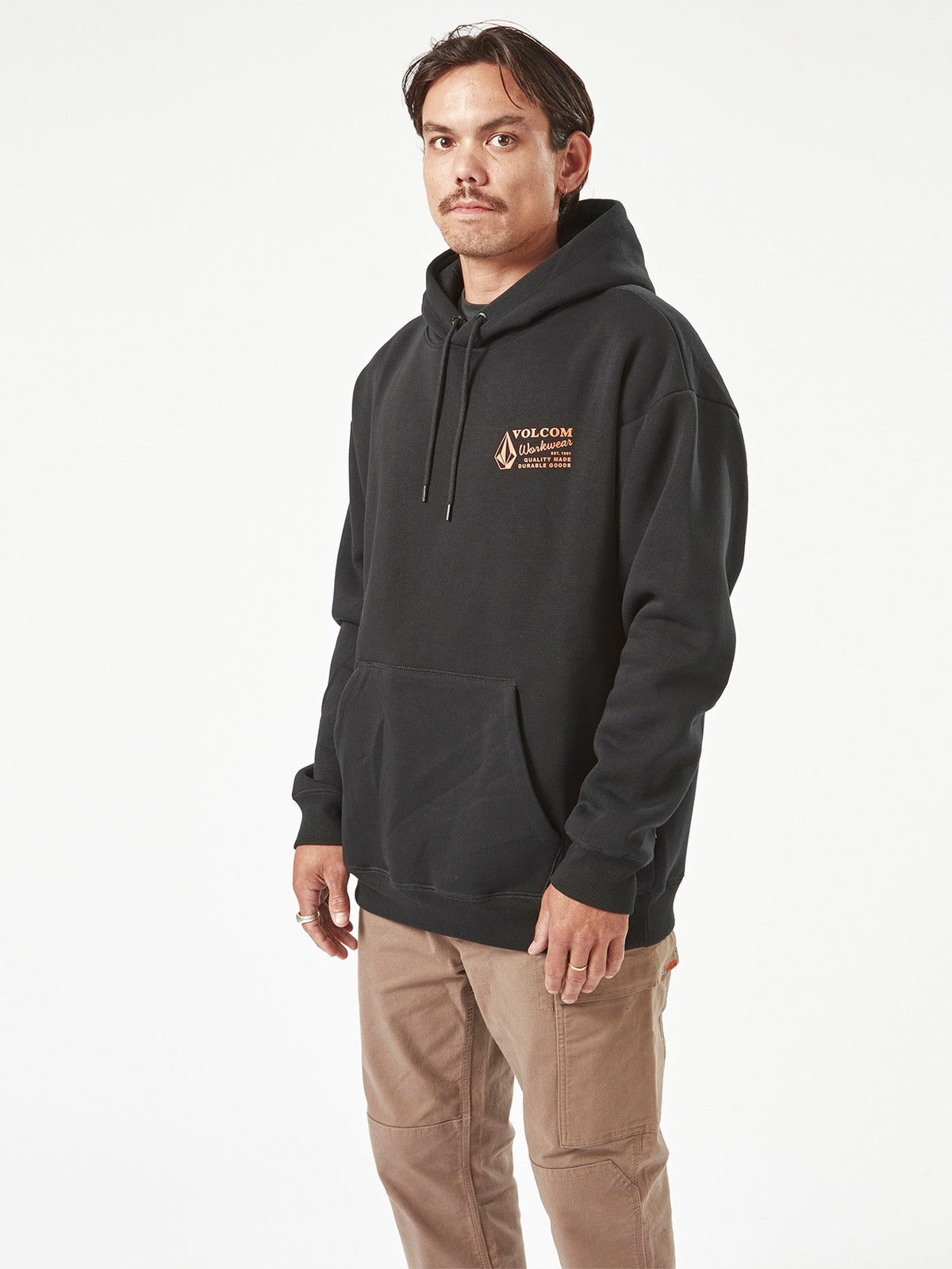 Men's Volcom Workwear Pullover Hoodie Black - Volcom