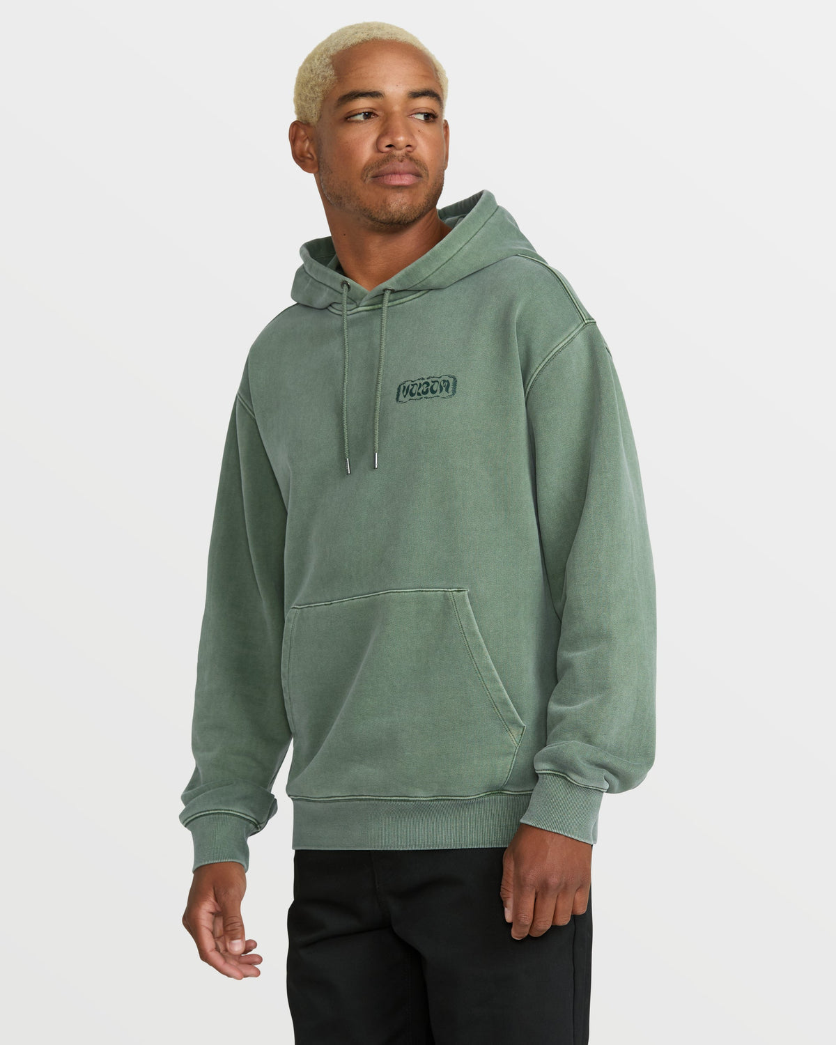 Men's Terry Stoned Pullover Sweatshirt Light Olive - Volcom