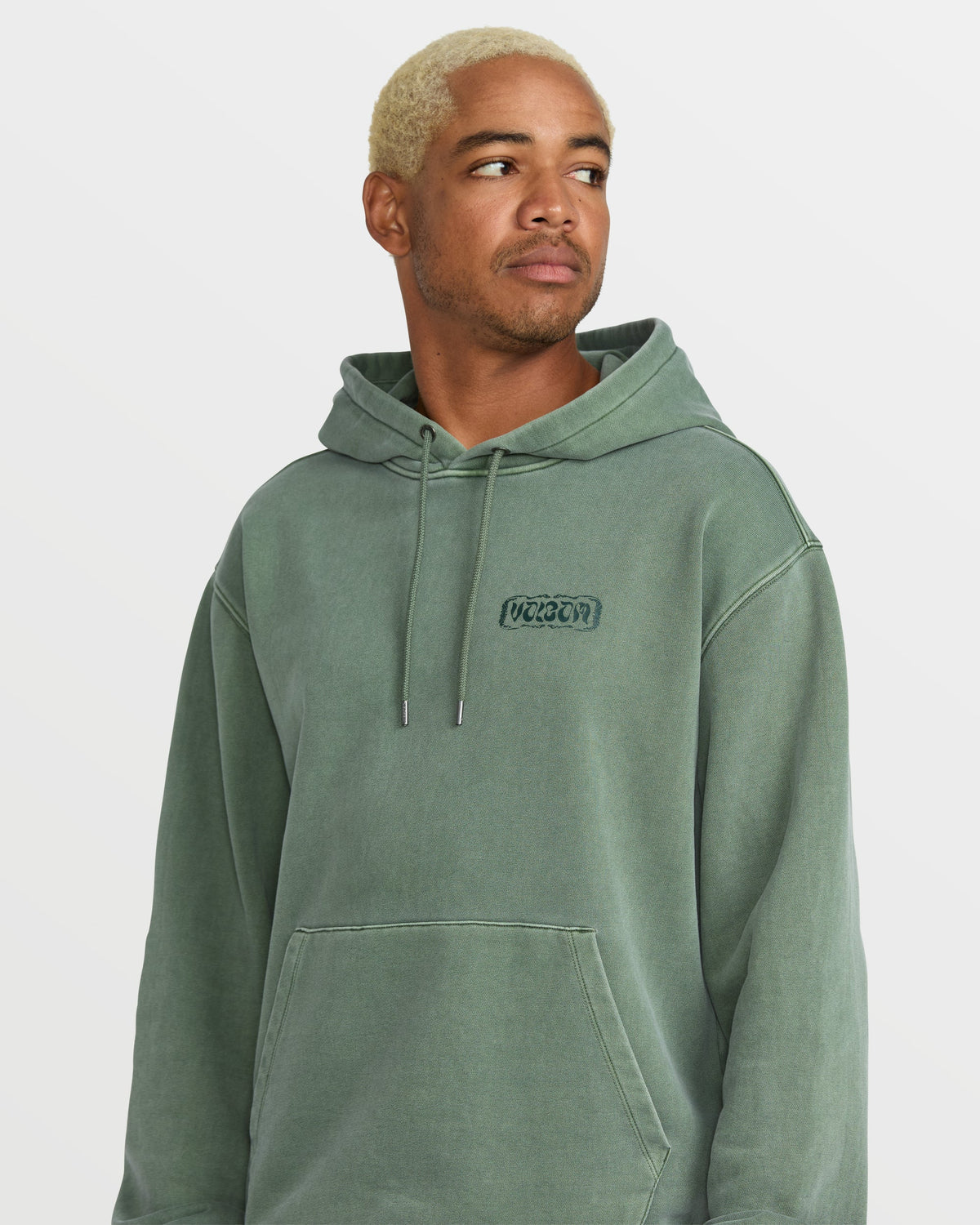 Men's Terry Stoned Pullover Sweatshirt Light Olive - Volcom