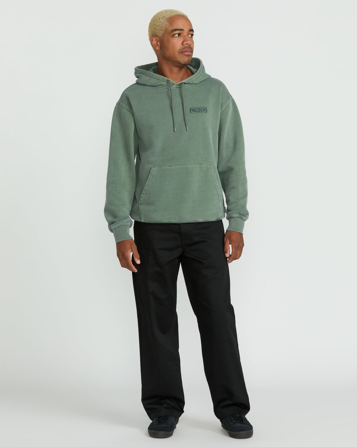 Men's Terry Stoned Pullover Sweatshirt Light Olive - Volcom