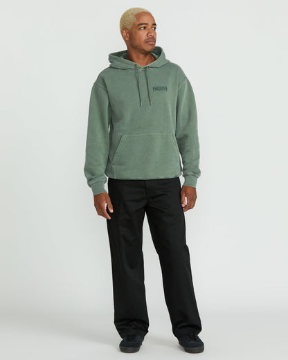 Men's Terry Stoned Pullover Sweatshirt Light Olive - Volcom