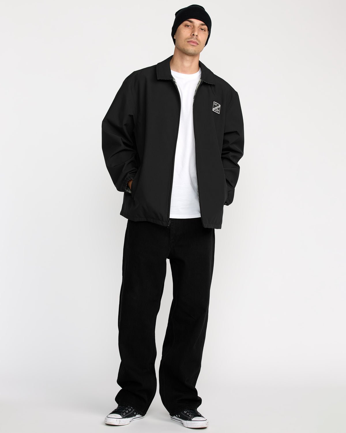 Men's Fakie Reversible Jacket Black - Volcom