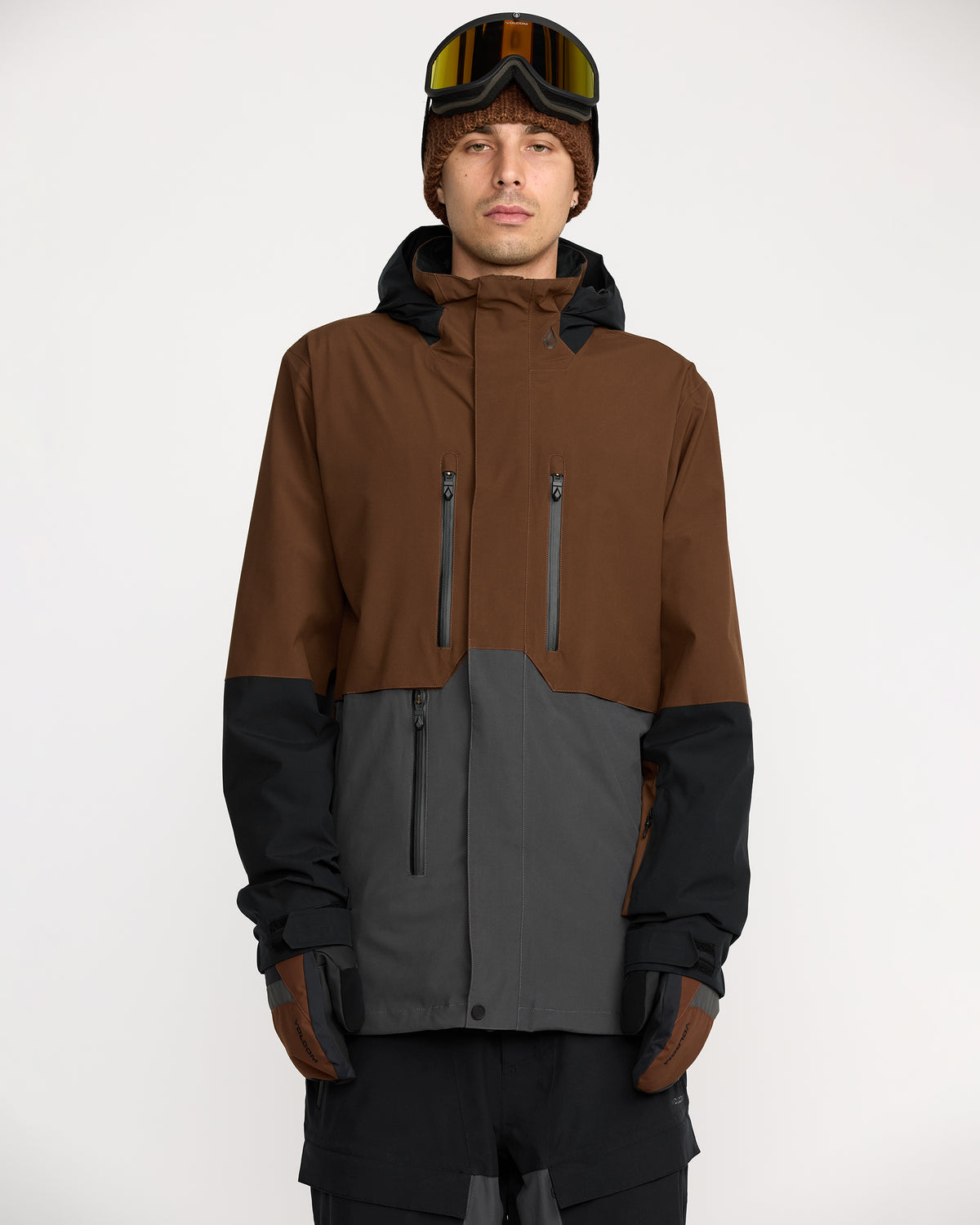 Men's Rnge Stretch 30K Jacket Brown - Volcom