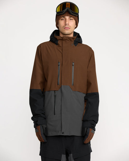 Men's Rnge Stretch 30K Jacket Brown - Volcom
