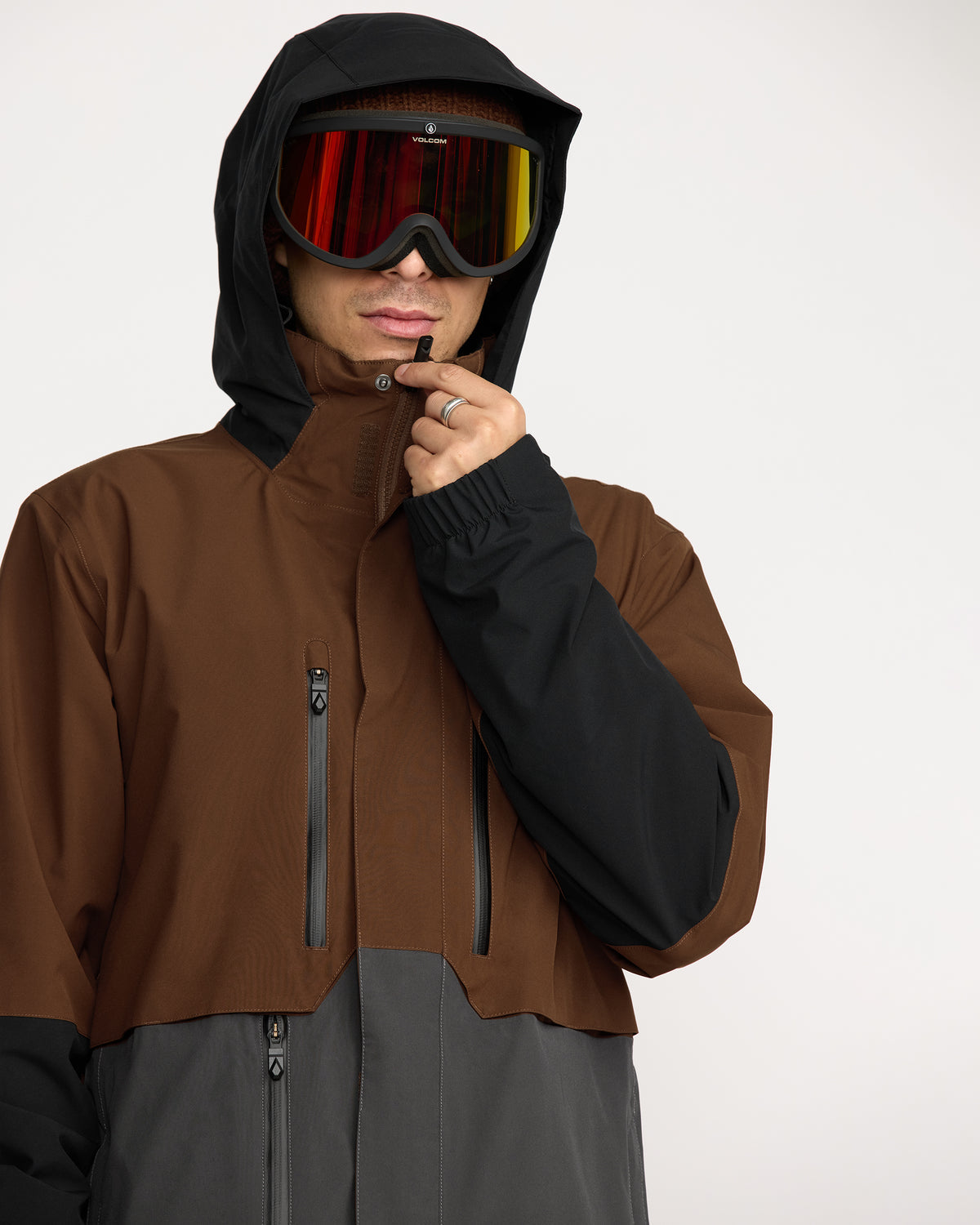 Men's Rnge Stretch 30K Jacket Brown - Volcom