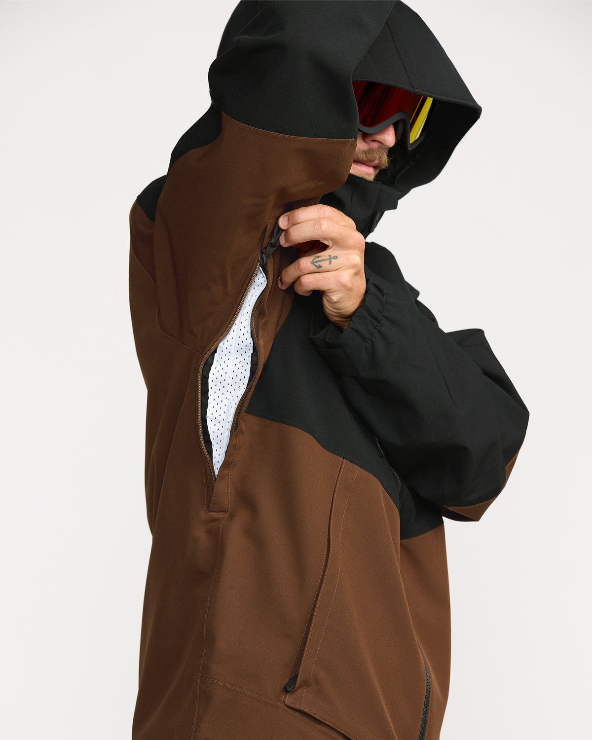 Men's Brighton Full Zip Jacket Brown - Volcom