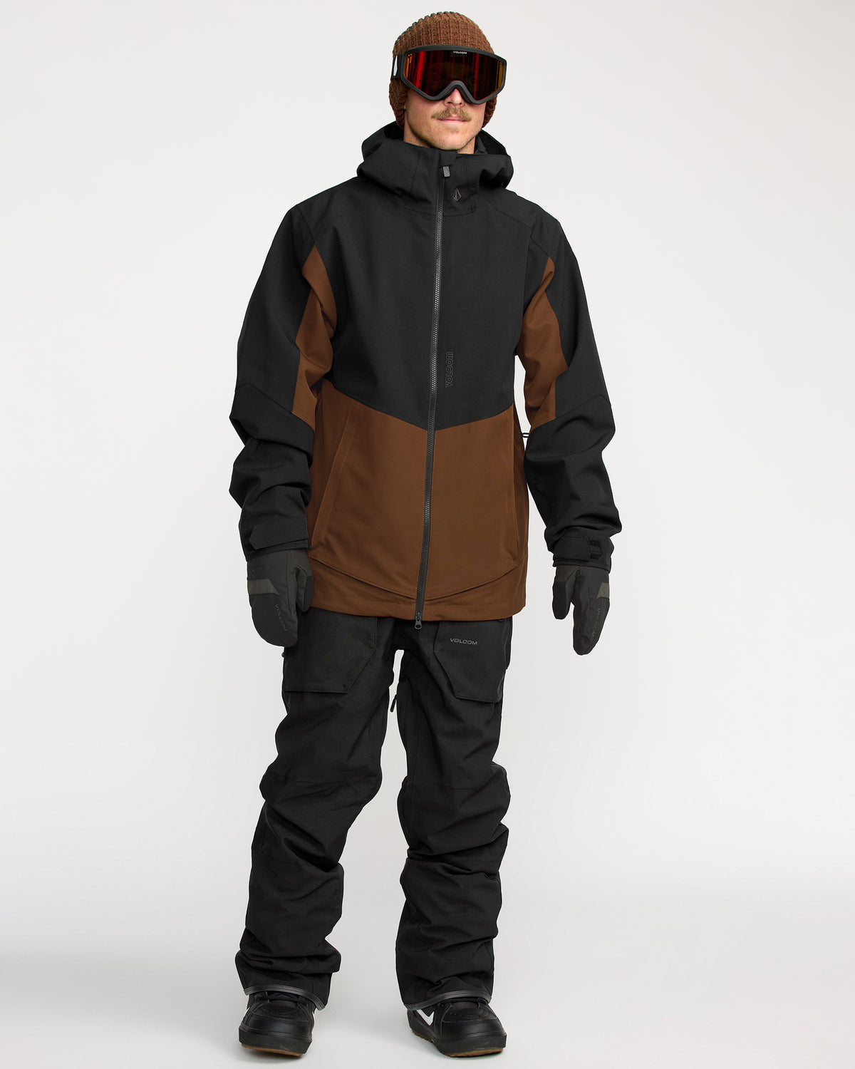 Men's Brighton Full Zip Jacket Brown - Volcom