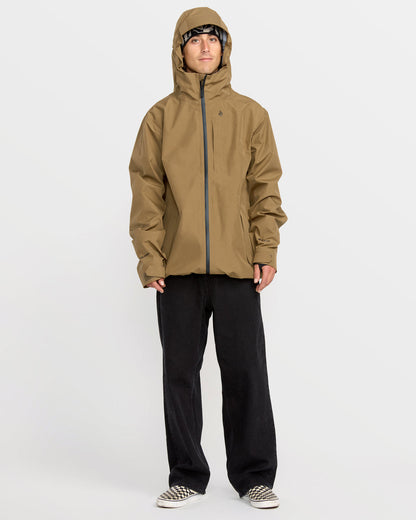 Men's Tester 3L Gore-Tex Jacket Bronze - Volcom