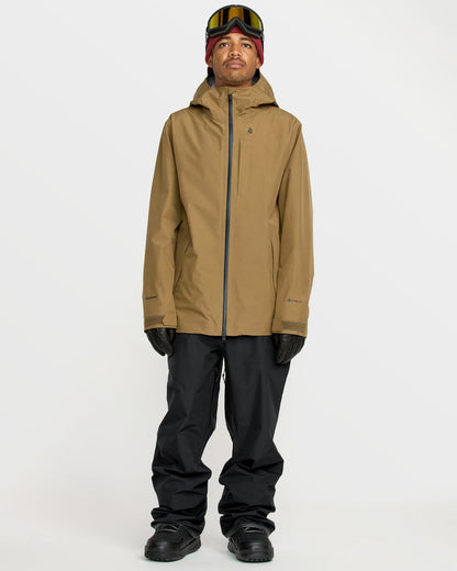 Men's Tester 3L Gore-Tex Jacket Bronze - Volcom