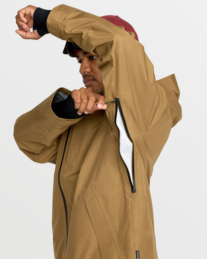 Men's Tester 3L Gore-Tex Jacket Bronze - Volcom