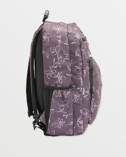 Study Buddy Backpack Black Floral - Volcom