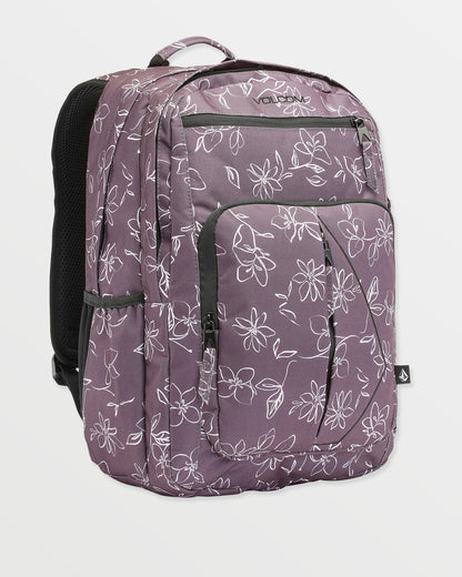 Study Buddy Backpack Black Floral - Volcom