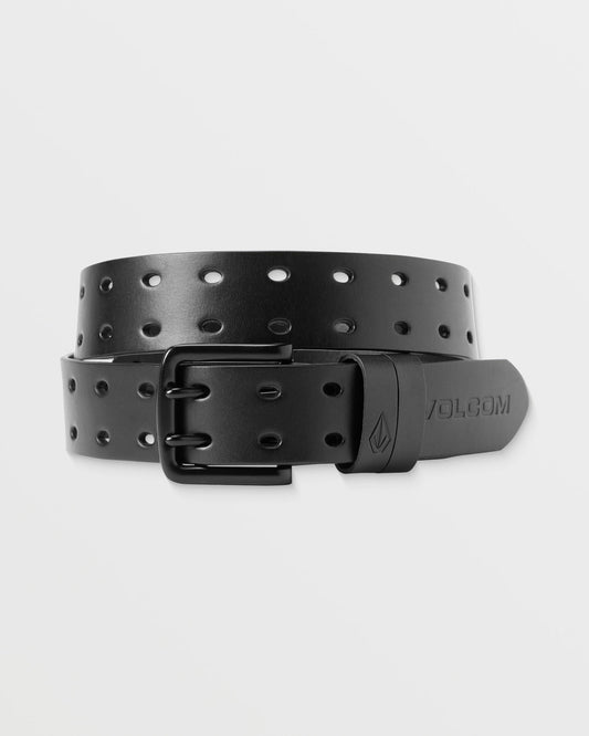 Men's Two Spike Leather Belt Black - Volcom