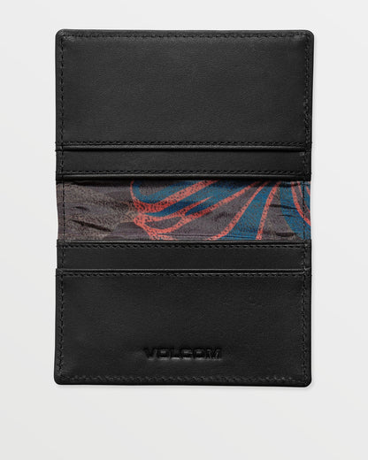 Straight Up Cardholder Black - Volcom