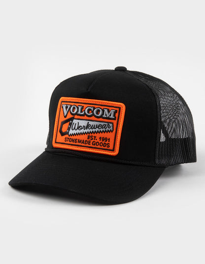 Men's Sawstone Trucker Hat Black - Volcom