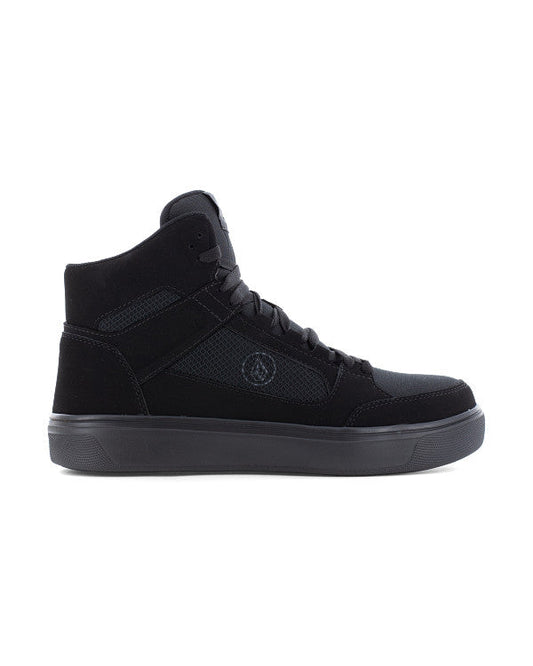 Men's Evolve Safety Toe High Top Work Sneakers Triple Black - Volcom