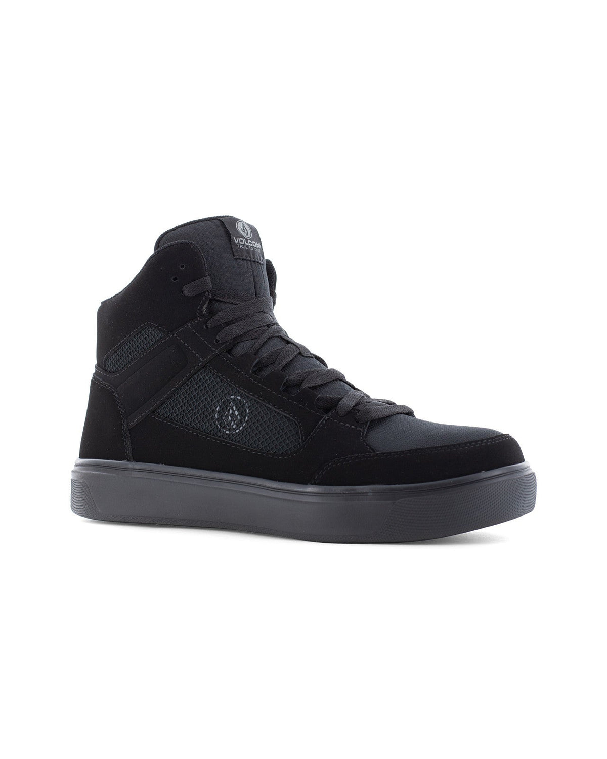 Men's Evolve Safety Toe High Top Work Sneakers Triple Black - Volcom