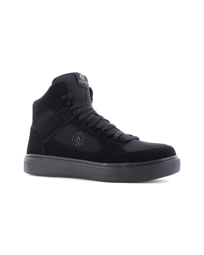 Men's Evolve Safety Toe High Top Work Sneakers Triple Black - Volcom