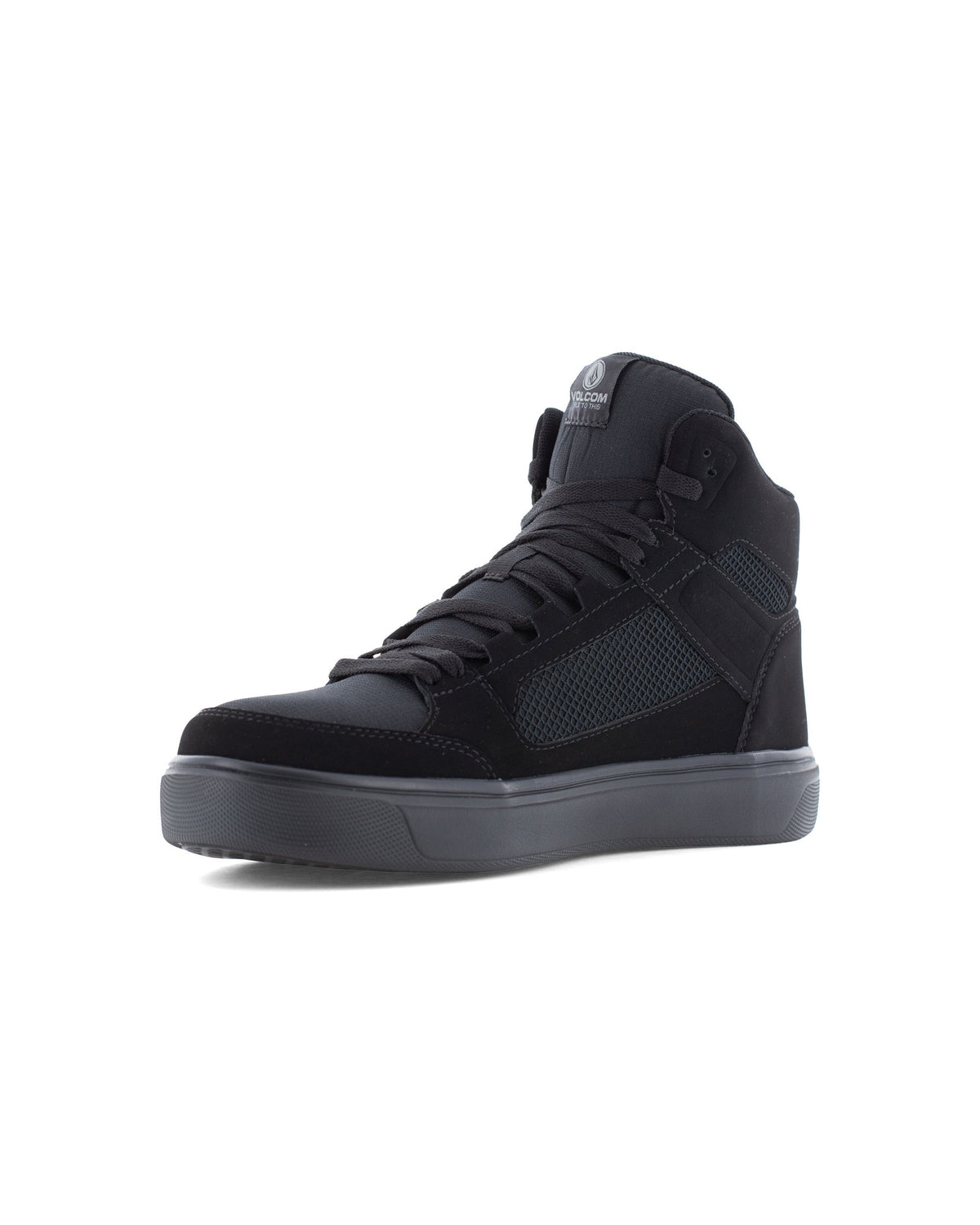 Men's Evolve Safety Toe High Top Work Sneakers Triple Black - Volcom