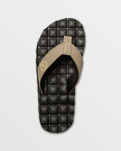 Men's Recliner Sandals Khaki - Volcom