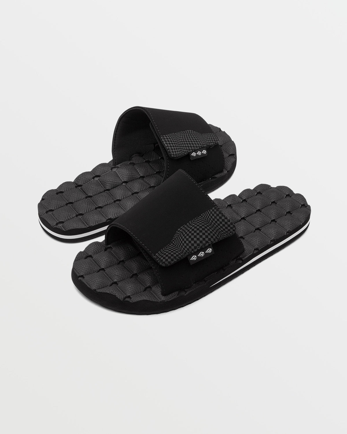 Men's Recliner Sandals Slides Black/White - Volcom