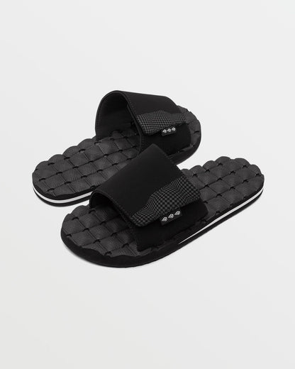 Men's Recliner Sandals Slides Black/White - Volcom