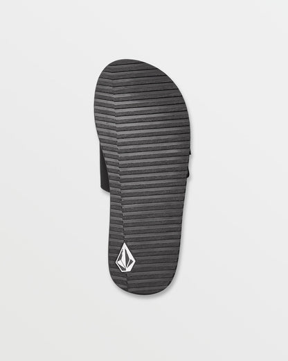 Men's Recliner Sandals Slides Black/White - Volcom