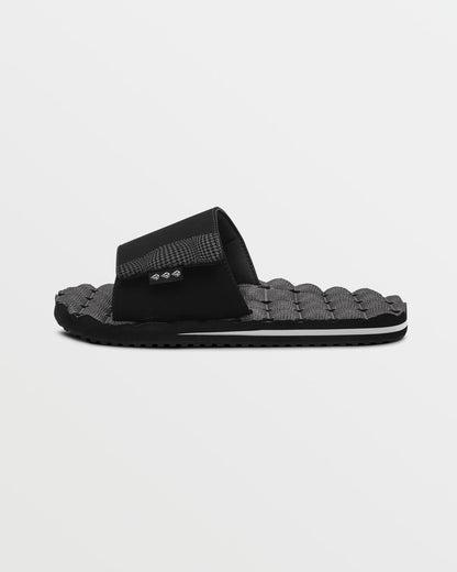 Men's Recliner Sandals Slides Black/White - Volcom