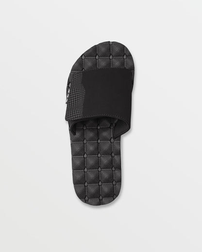 Men's Recliner Sandals Slides Black/White - Volcom