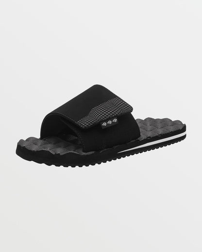 Men's Recliner Sandals Slides Black/White - Volcom