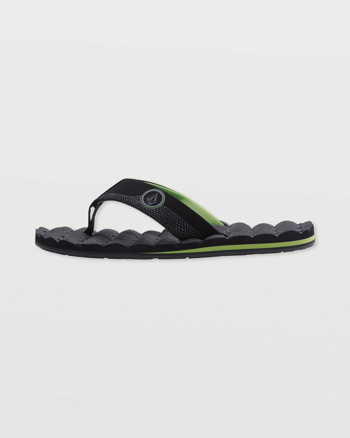 Men's Recliner Sandals Black/Green - Volcom