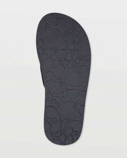 Men's Recliner Sandals Black/Green - Volcom