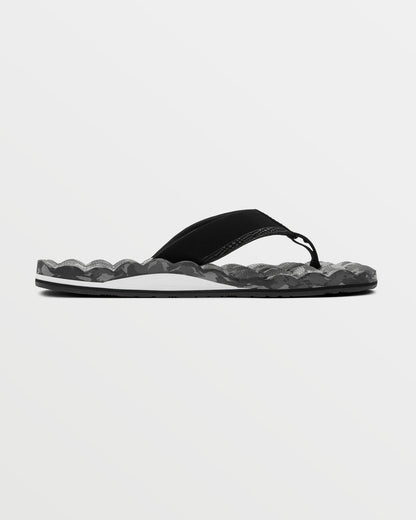 Men's Recliner Hawaii Sandals Black/White - Volcom