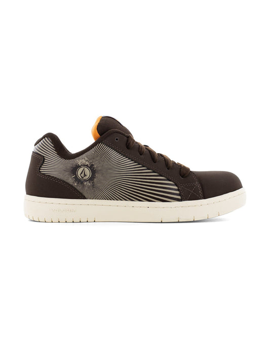 Men's Stone Op Art Work Sneakers Dark Brown and Khaki - Volcom