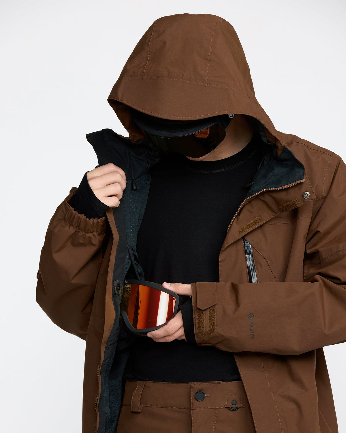 Men's L Gore-Tex Jacket Brown - Volcom