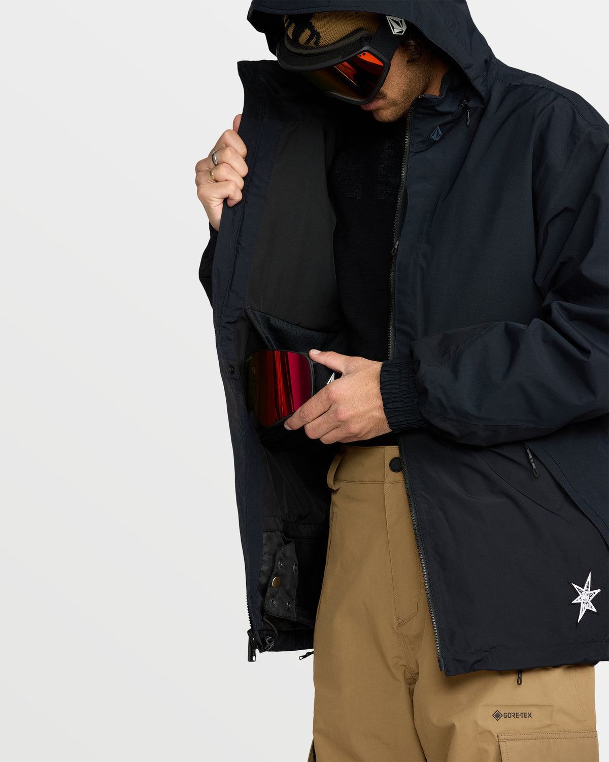 Men's Longo Gore-Tex Jacket Black - Volcom