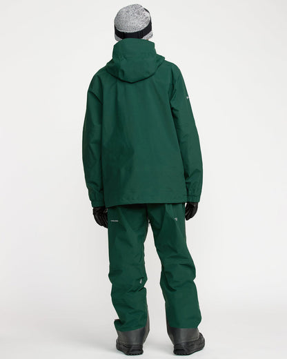 Men's Anyox Guide Gore Pro Shell Jacket Black Green - Volcom