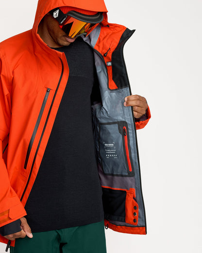 Men's Anyox Guide Gore Pro Shell Jacket Orange Shock - Volcom