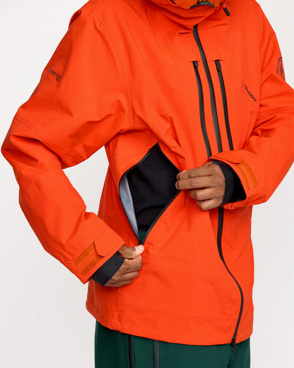 Men's Anyox Guide Gore Pro Shell Jacket Orange Shock - Volcom