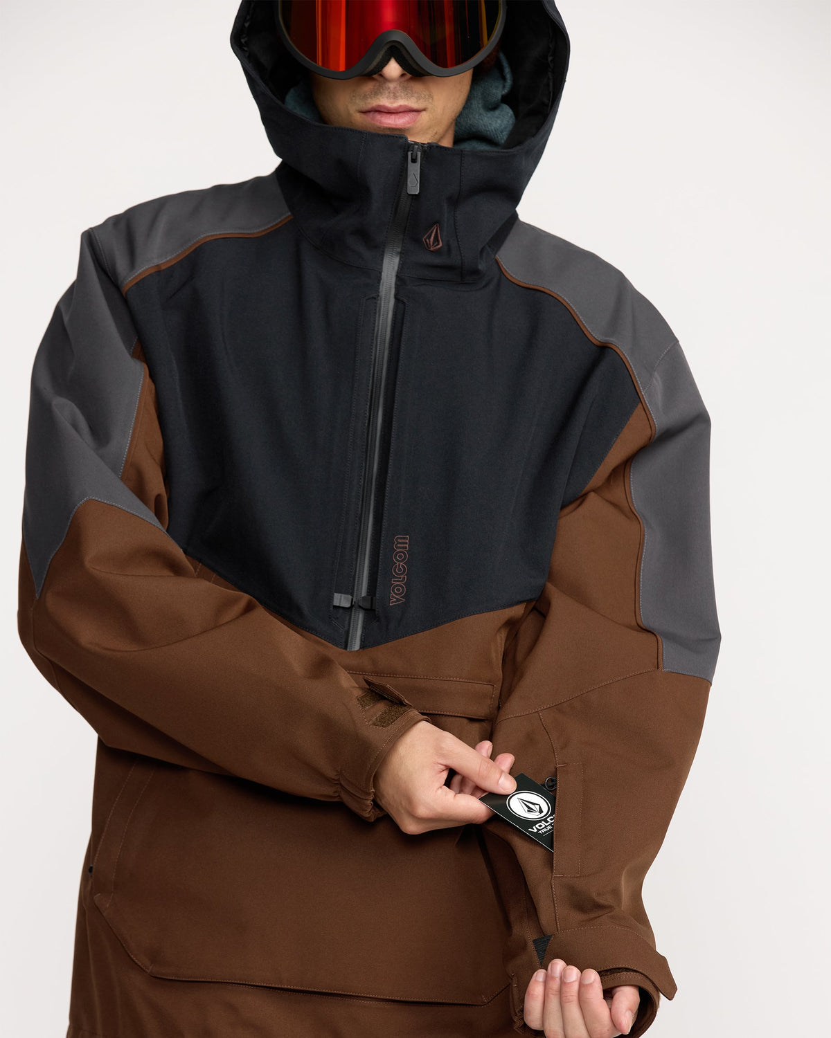 Men's Brighton Pullover Jacket Brown - Volcom