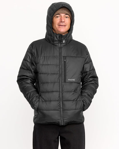 Men's Puff Puff Hooded Jacket Black - Volcom