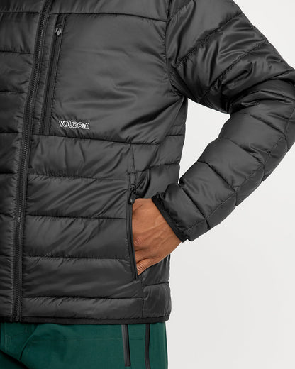 Men's Puff Puff Hooded Jacket Black - Volcom
