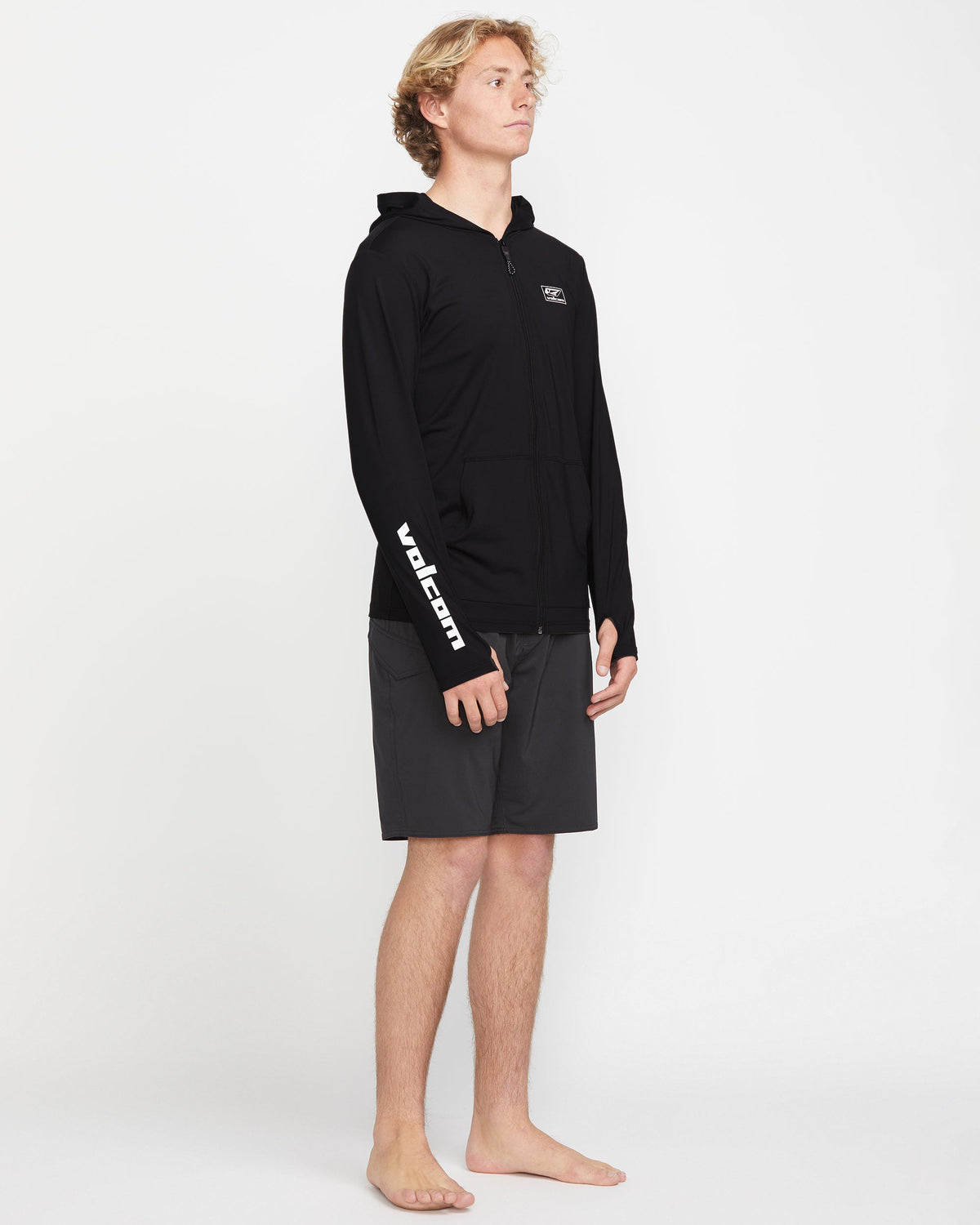 Men's Modstone Loose Zip Hoodie Black - Volcom