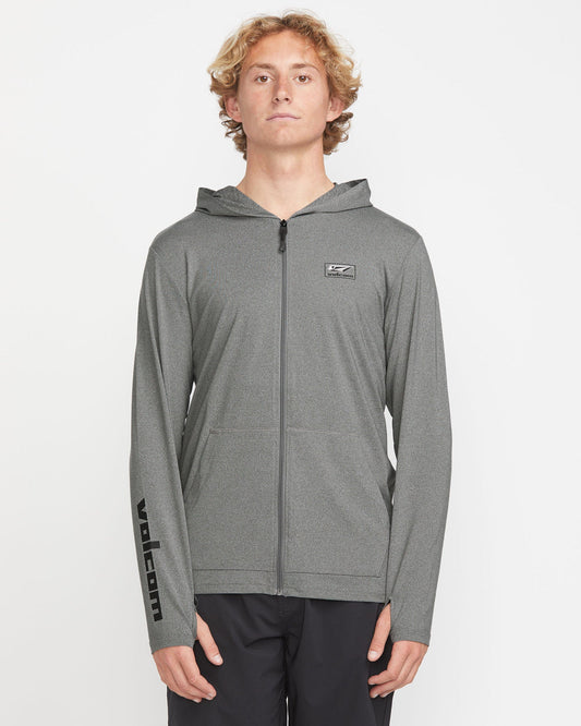 Men's Modstone Loose Zip Hood Heather Grey - Volcom