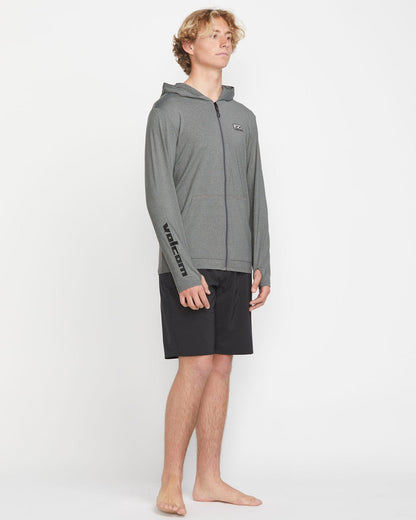 Men's Modstone Loose Zip Hood Heather Grey - Volcom