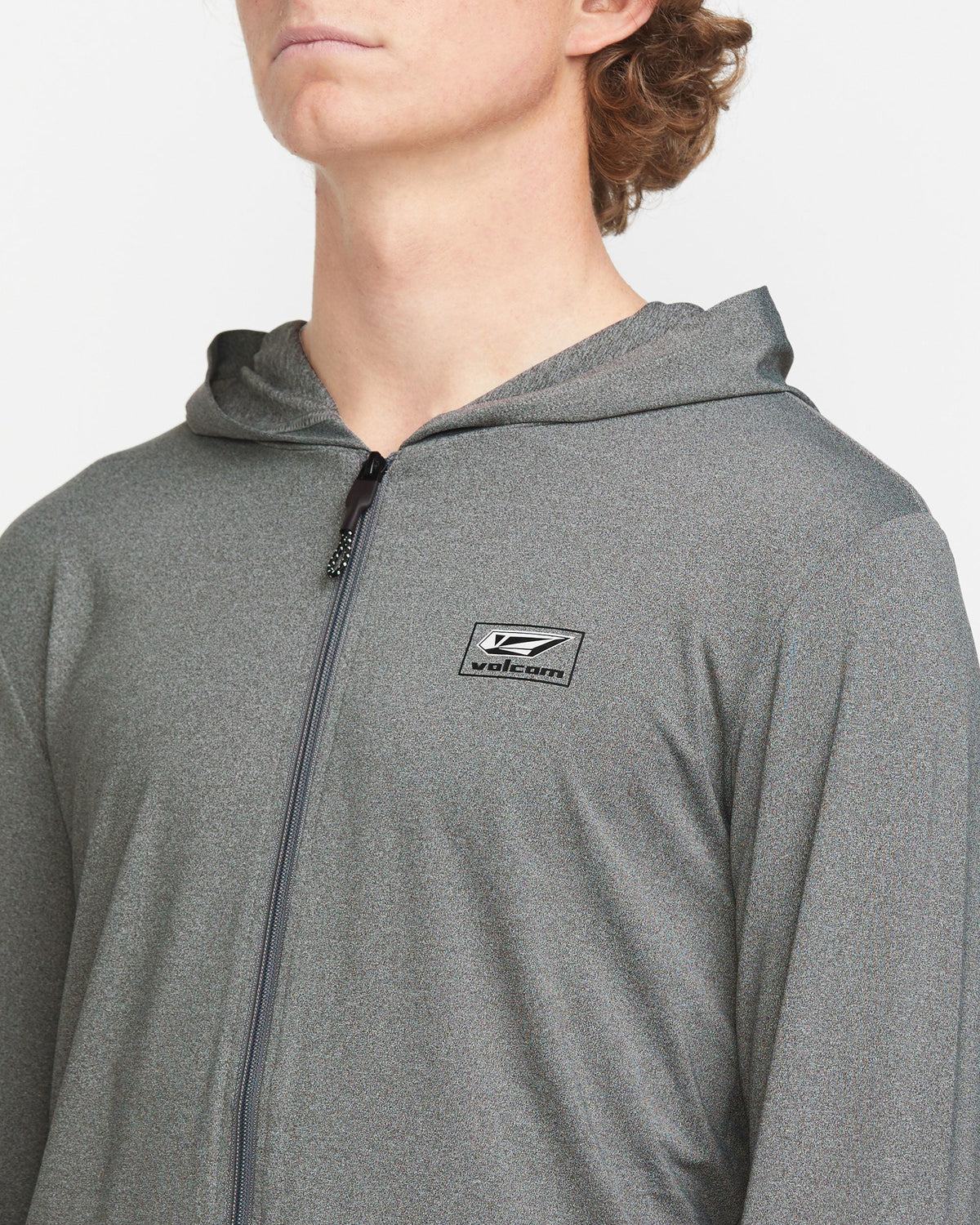 Men's Modstone Loose Zip Hood Heather Grey - Volcom