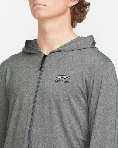 Men's Modstone Loose Zip Hood Heather Grey - Volcom