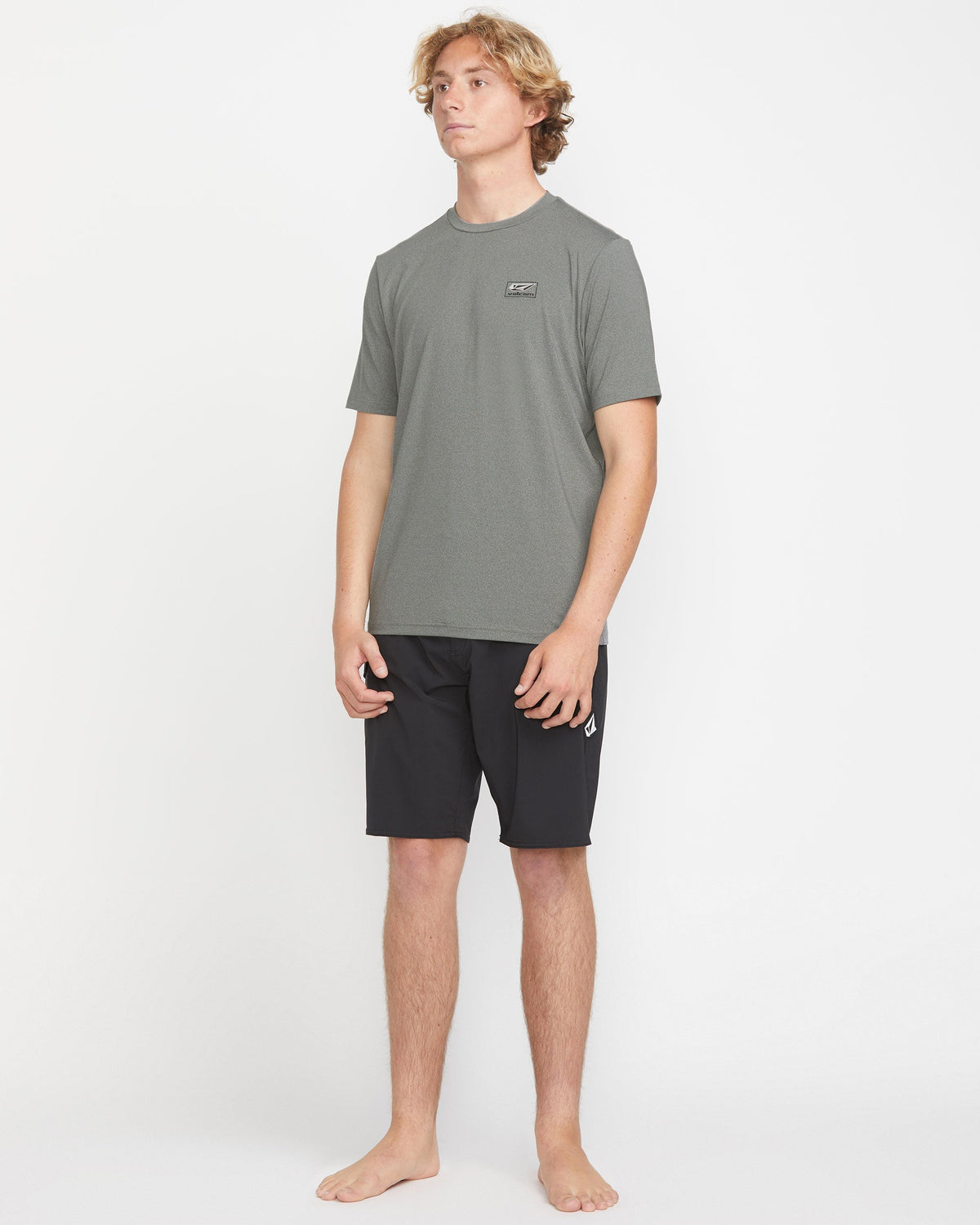 Men's Modstone Loose Short Sleeve Surf Tee Heather Grey - Volcom