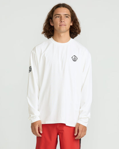 Men's Wavvyyy Surf Long Sleeve Rashguard White - Volcom